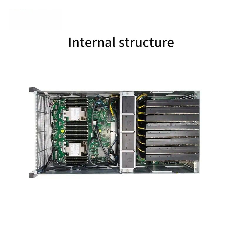 8 Gpu 4U Server Chassis - 듀얼 제온 4세대/5세대 CPU용 4U GPU
