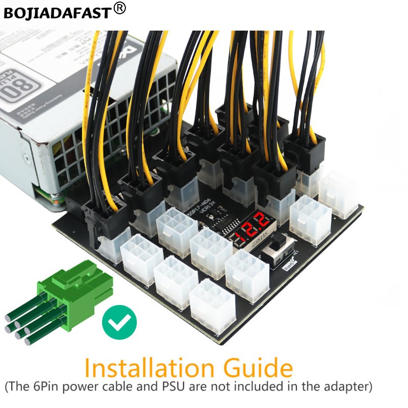 2400W Server Psu Breakout Board - 17 * PCI-E 6핀 커넥터 서버